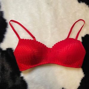 Lucky brand red lace bra
